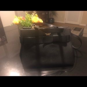 Kate Spade black leather satchel